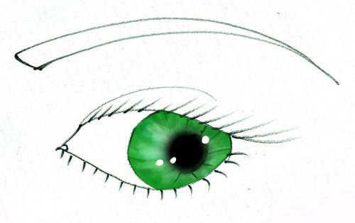 Wie grüne Augen in Photoshop gezeichnet