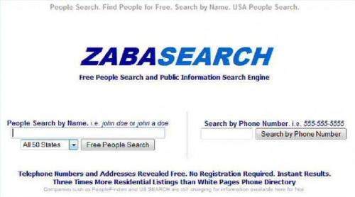 Entfernen von persönlichen Daten von Zabasearch