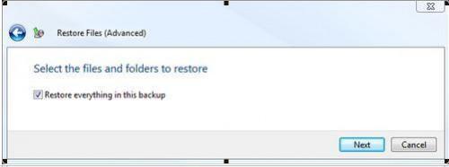 Wiederherstellen von Dateien in Windows Vista