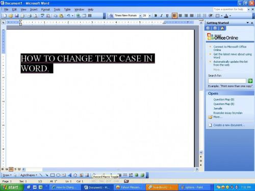 So ändern Sie die Text-Fall in Microsoft Word