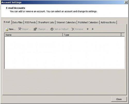 Zur Einrichtung eines E-Mail-Kontos in Outlook 2007