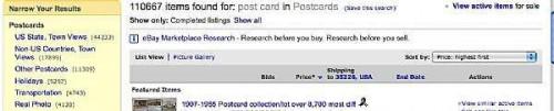 Wie alte Postkarten auf eBay zu verkaufen