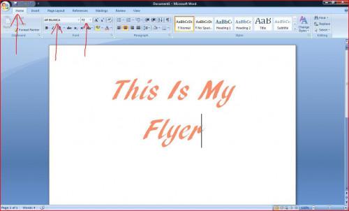 Wie man einen Flyer auf Microsoft Word 2007