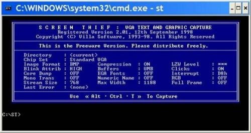 So drucken Sie ein DOS-Bildschirm