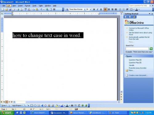 So ändern Sie die Text-Fall in Microsoft Word