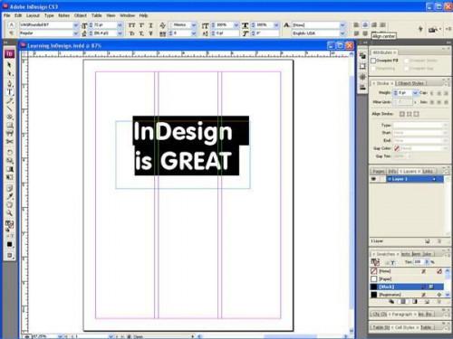 Anweisungen von Adobe Indesign