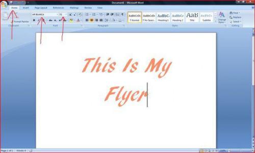 Wie man einen Flyer auf Microsoft Word 2007