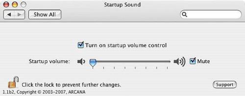 Stummschalten der Startsound auf einem Mac